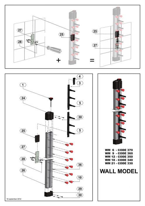 BORDENREK WANDMODEL 21