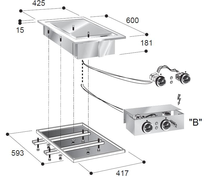 EL.BAKPLAAT CHROOM 400V
